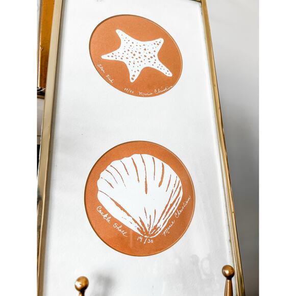 Limited‎ Edition Marie Christian Signed Shell & Starfish Coastal Prints - Picture 2 of 5